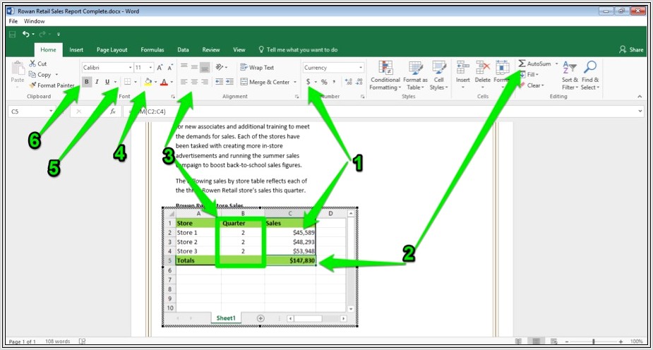 How To Insert Excel Worksheet Into Word