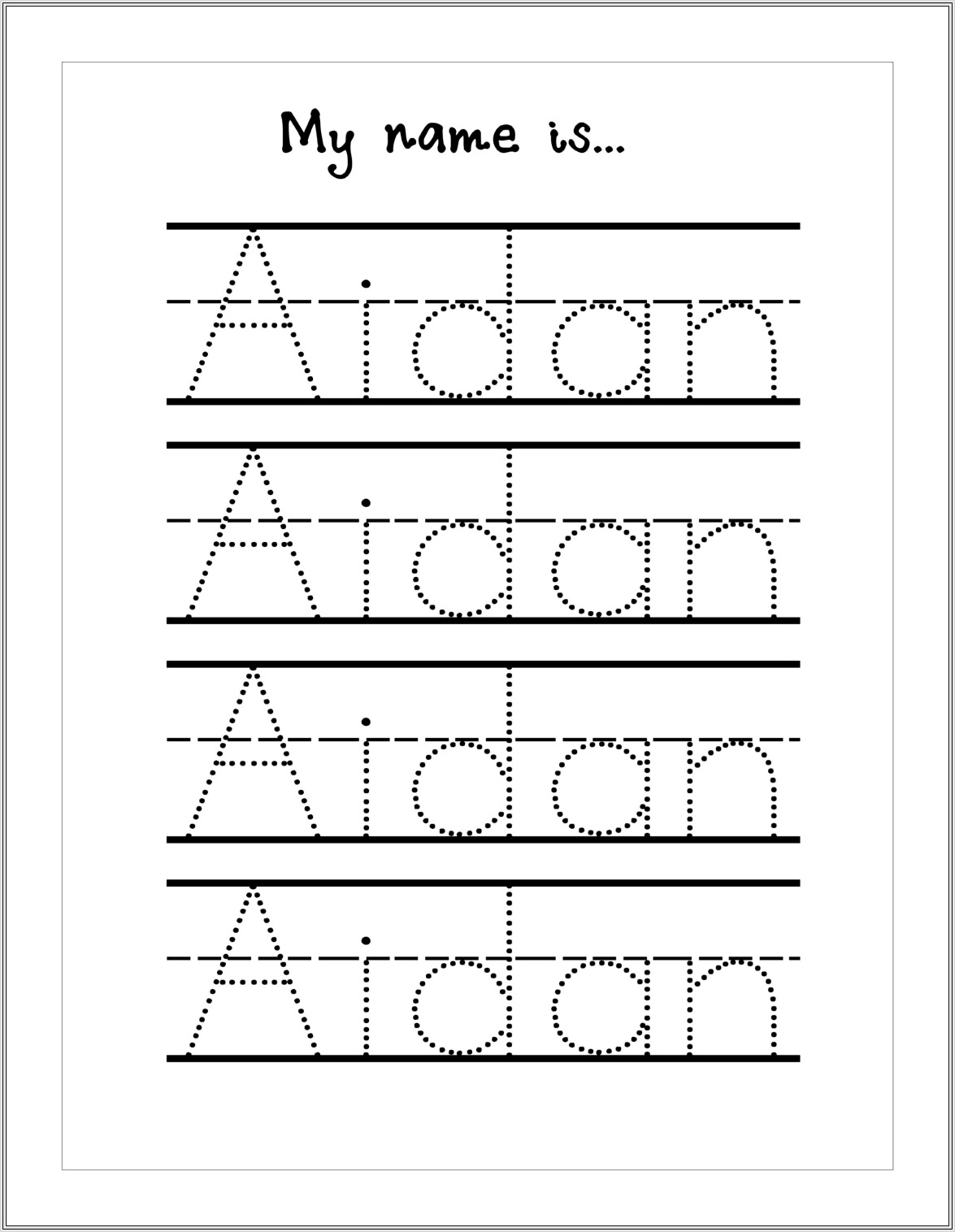How To Practice Writing Your Name Worksheet