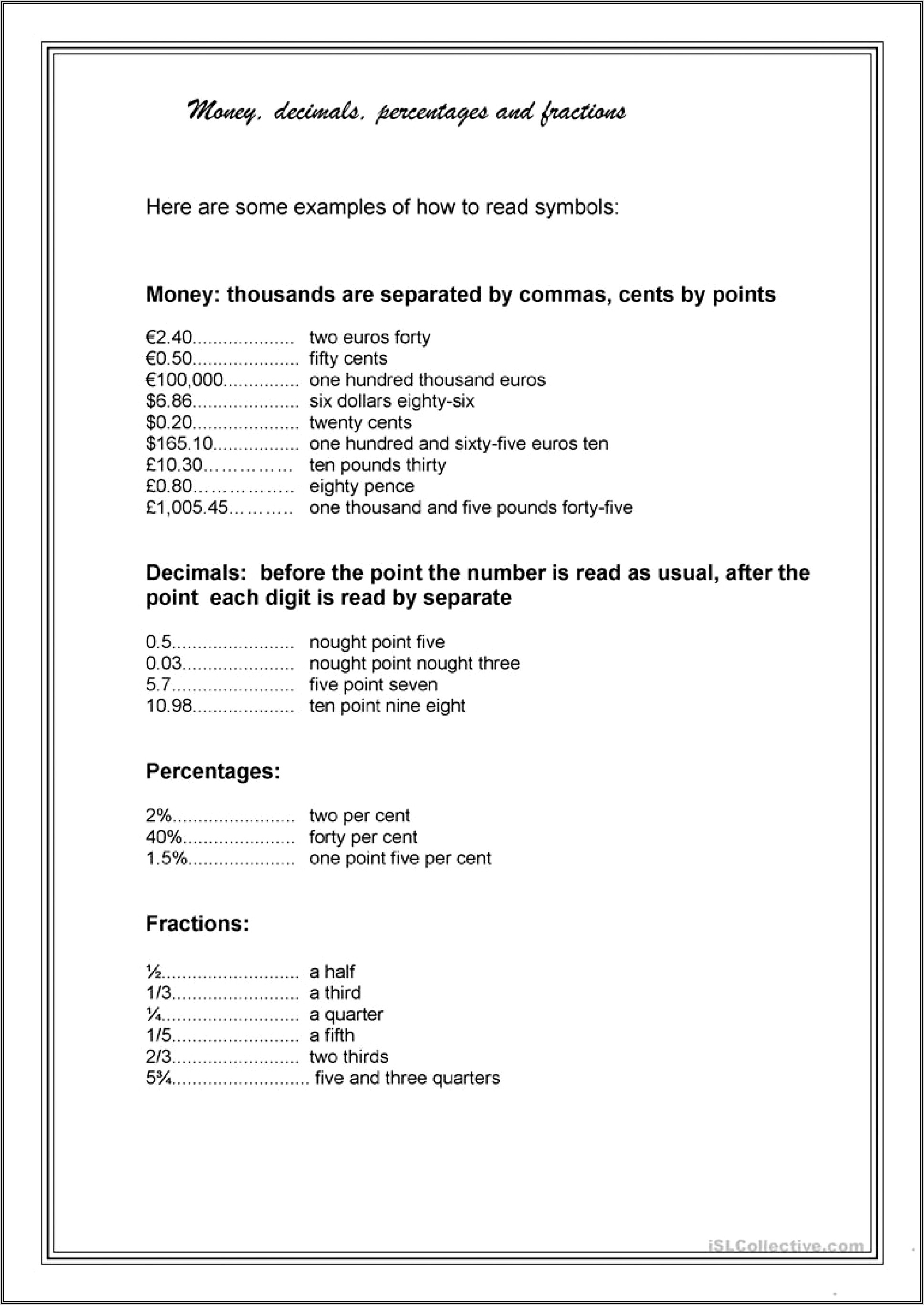 How To Round Numbers Worksheet