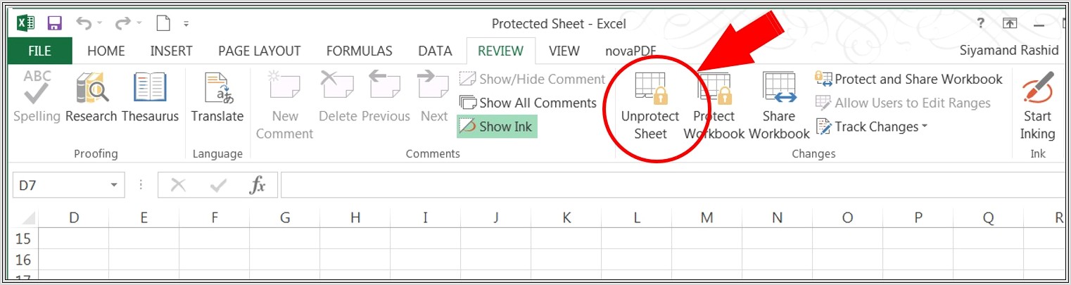 How To Unprotect A Worksheet In Excel