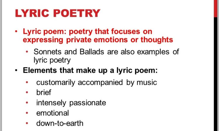 How To Write A Lyric Poem Worksheet