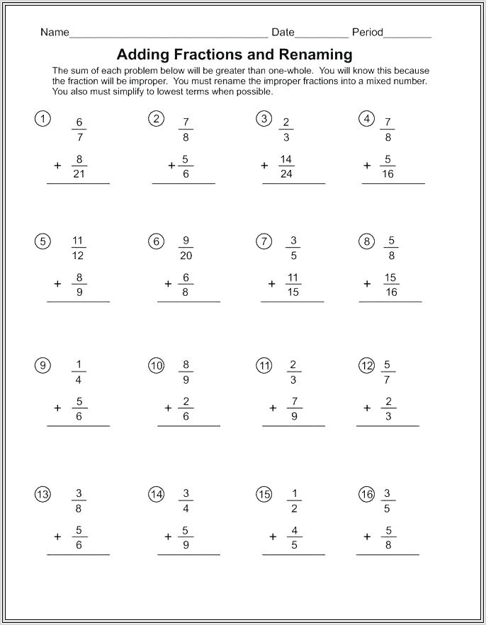 Improper Fractions To Mixed Numbers Worksheet Tes