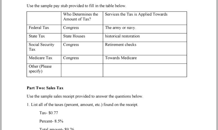 Income Tax Analysis Worksheet