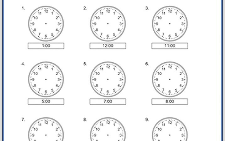 Information Time Math Worksheet