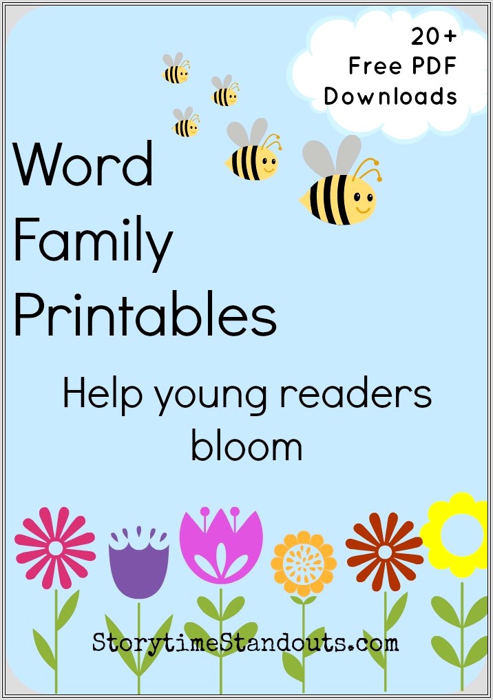 Ing Word Family Printable Books
