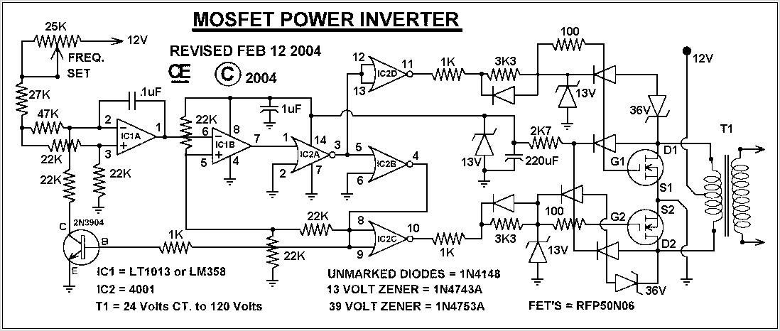 Inverter Circuit Diagram 1000w