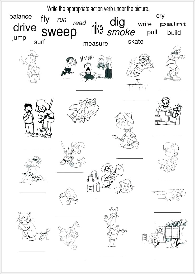 Irregular Verbs Worksheet For First Grade