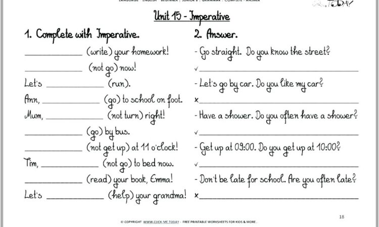 Irregular Verbs Worksheet For Grade 4