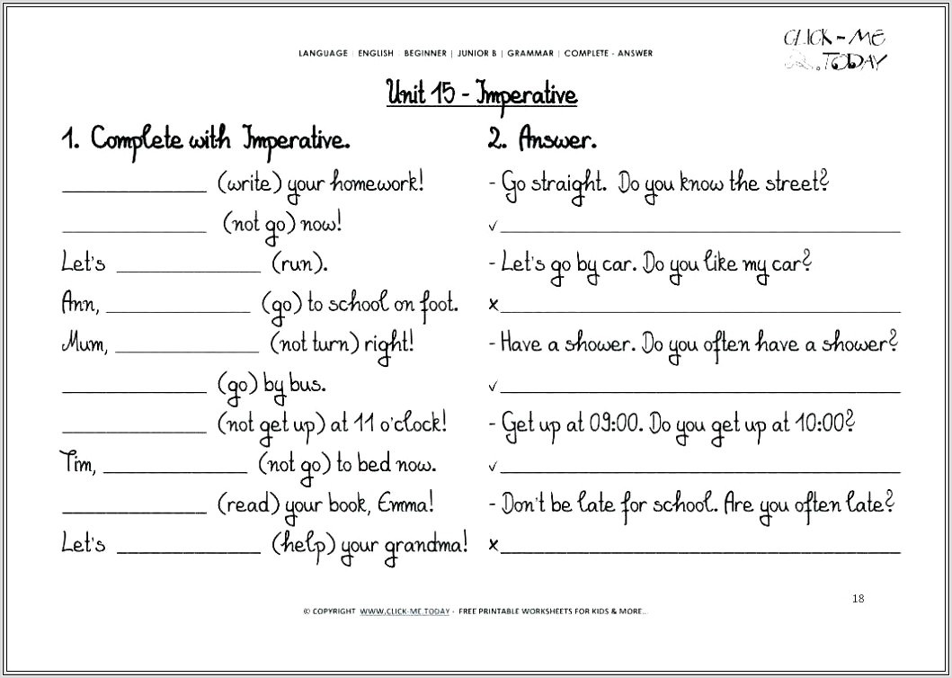 Irregular Verbs Worksheet For Grade 4