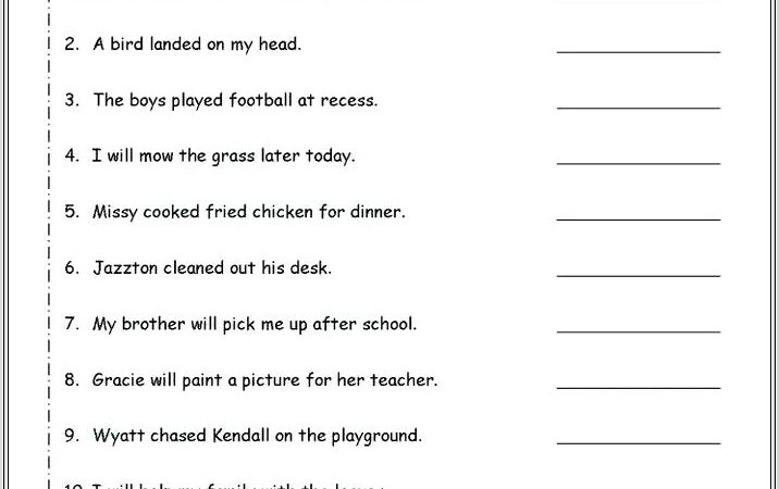 Irregular Verbs Worksheet Second Grade