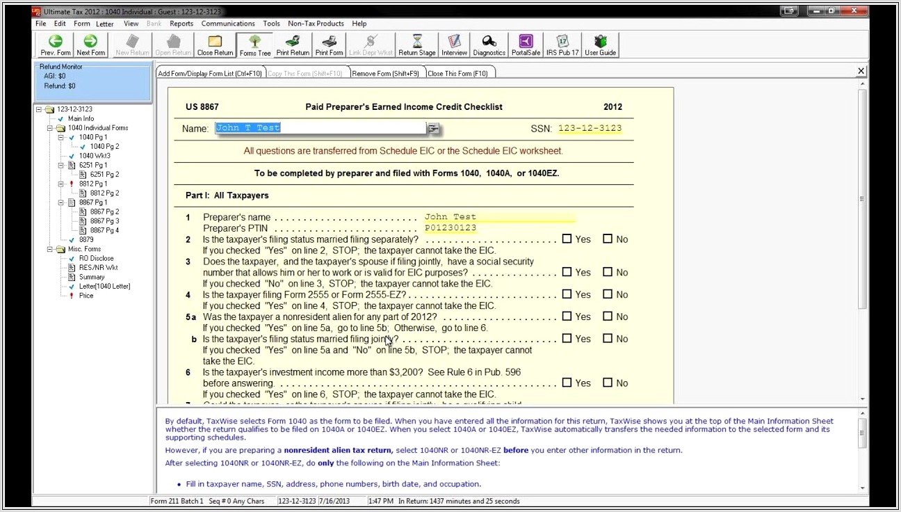 Irs Earned Income Credit Worksheet 2012