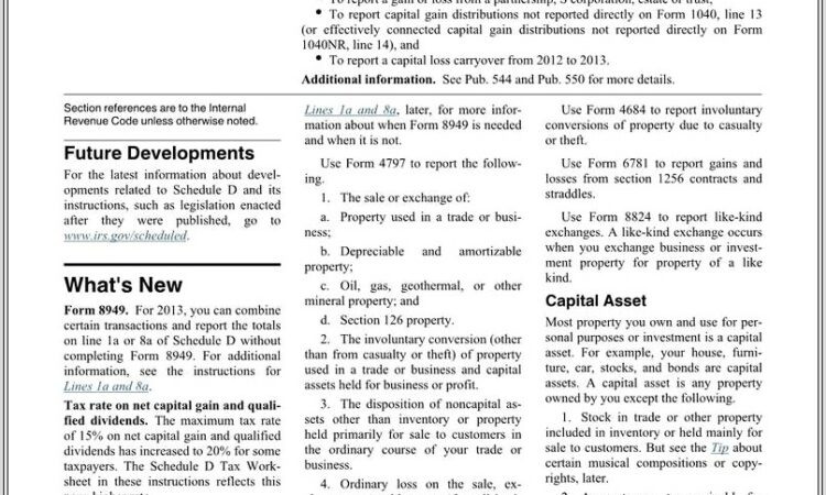 Irs Gov Capital Gains Worksheet