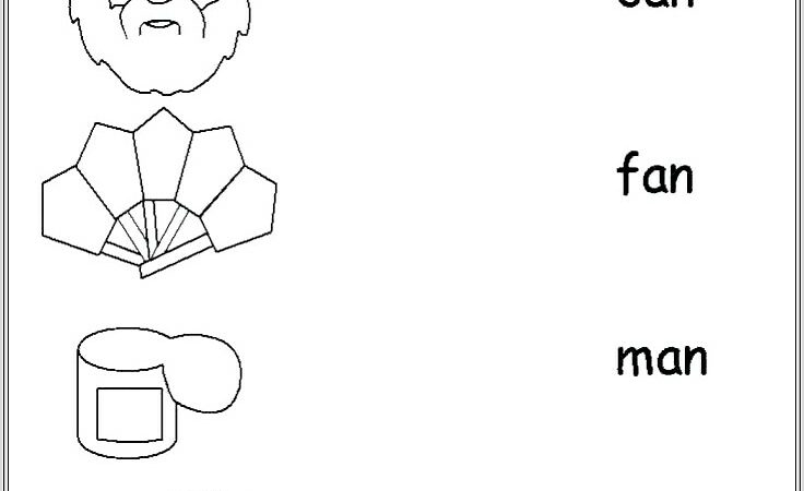 Kindergarten Am Word Family Worksheets