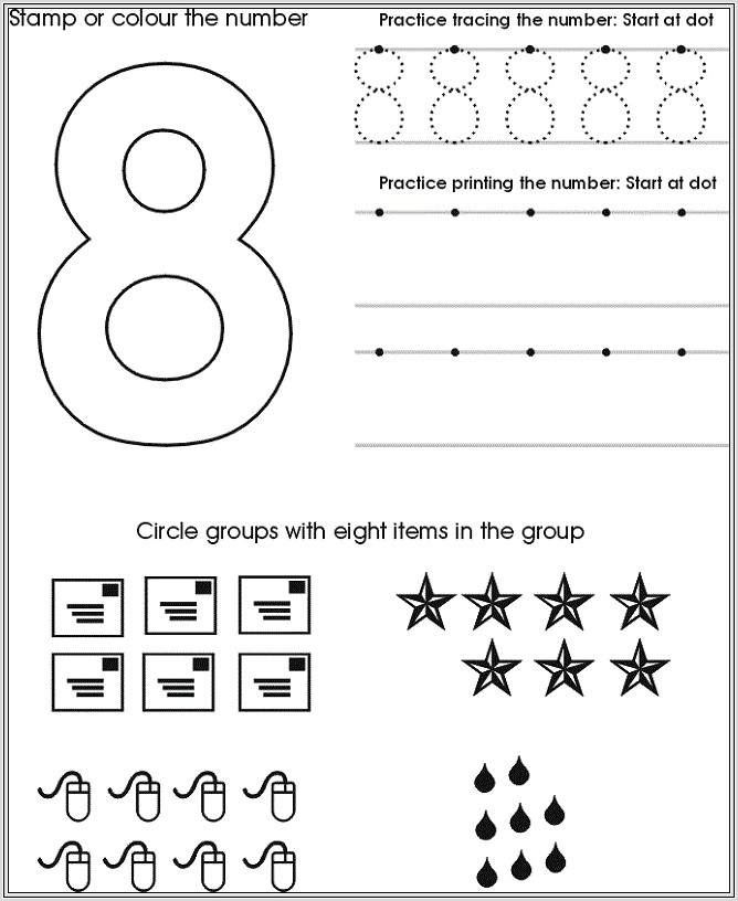 Kindergarten Math Number Concepts Worksheets