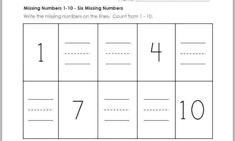 Kindergarten Math Worksheet On Numbers