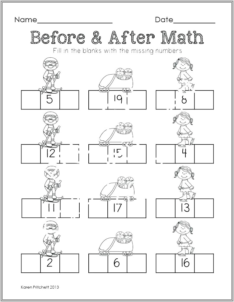 Kindergarten Math Worksheets Number Order