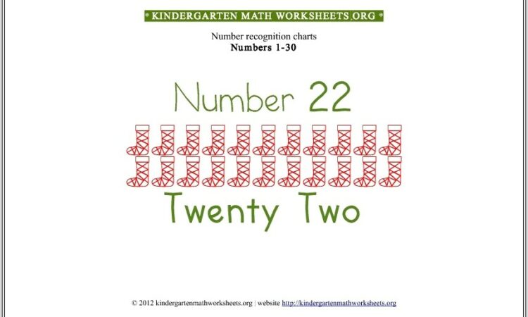 Kindergarten Math Worksheets Numbers 1 30