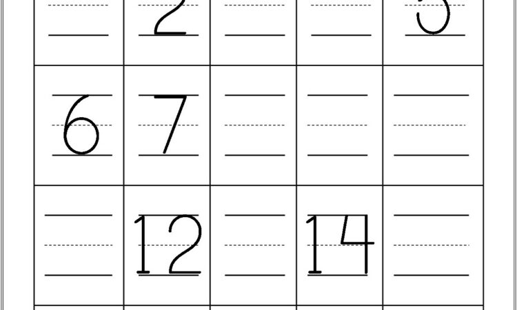 Kindergarten Math Worksheets Writing Numbers