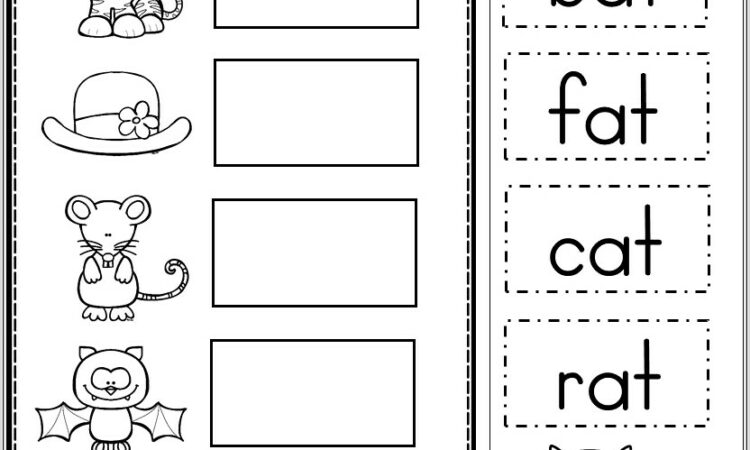 Kindergarten Word Family Worksheets Free