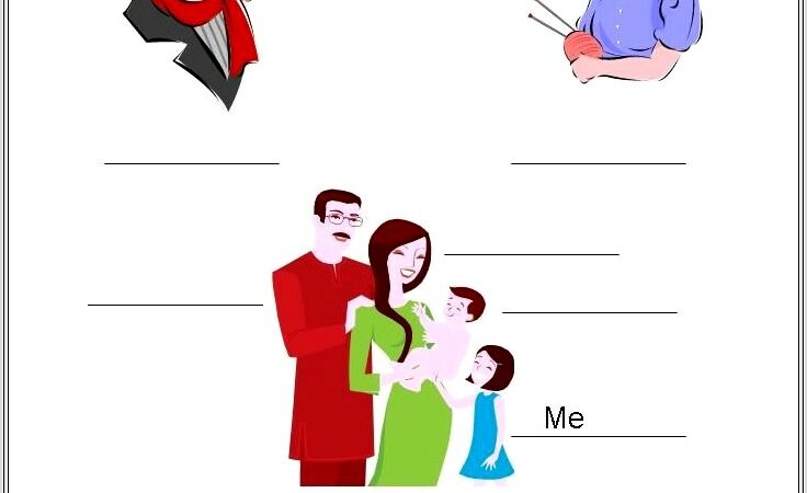 Kindergarten Worksheet About Family