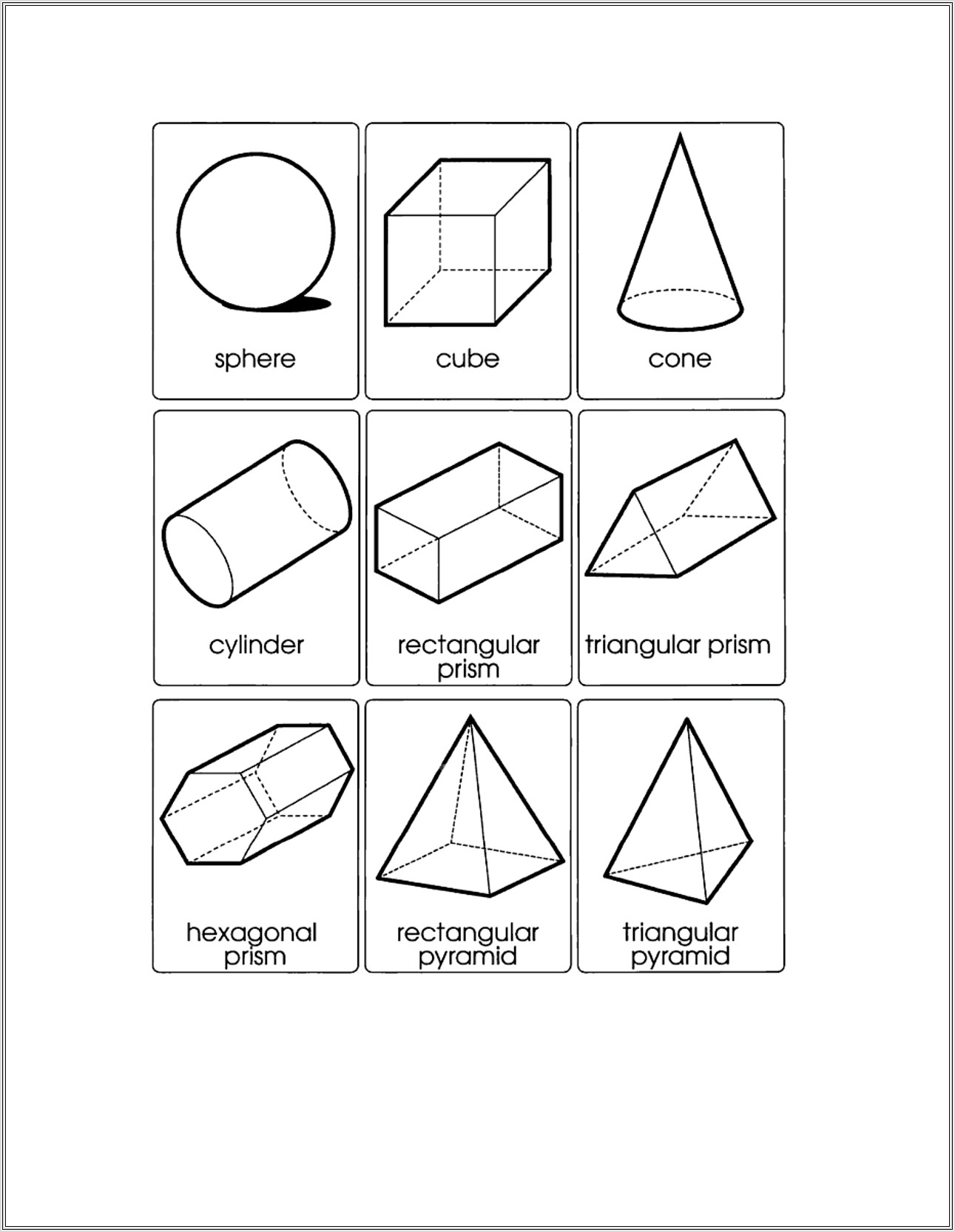 Kindergarten Worksheet On Shapes