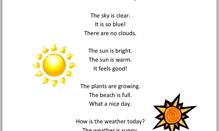 Kindergarten Worksheet On Weather