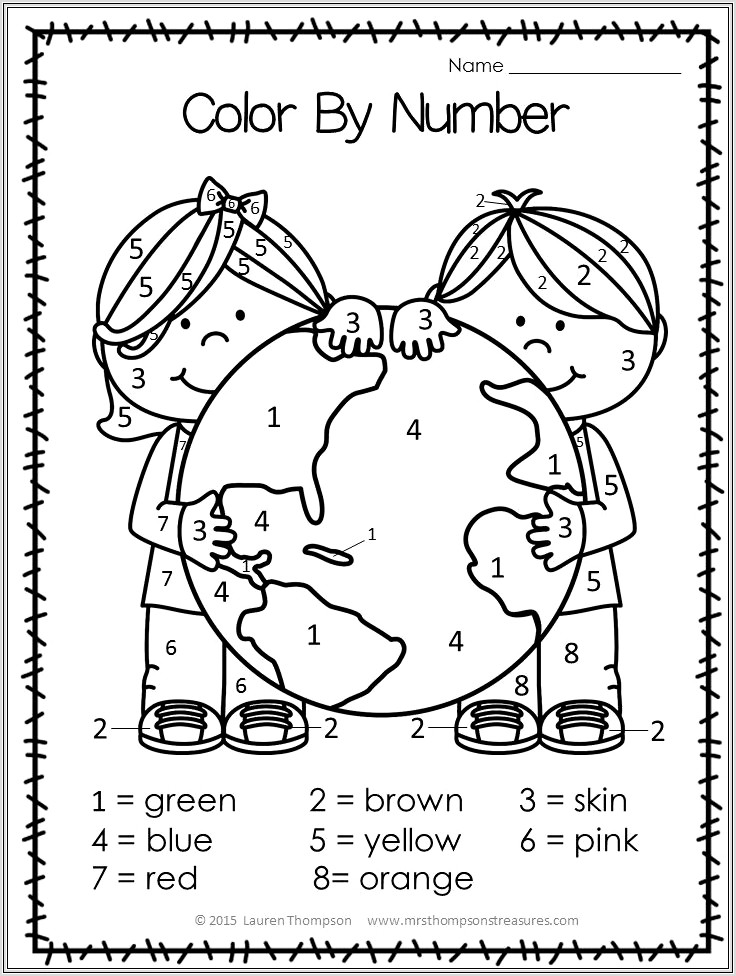 Kindergarten Worksheets Earth Day