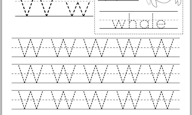 Kindergarten Worksheets Letter W