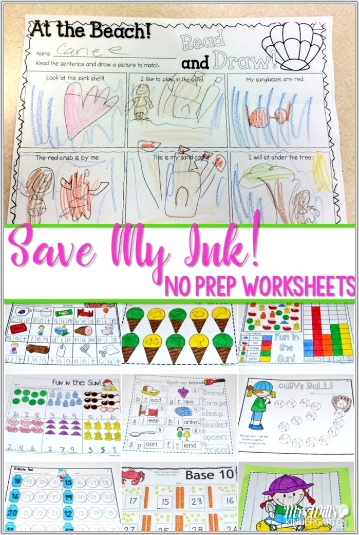 Kindergarten Worksheets On Time