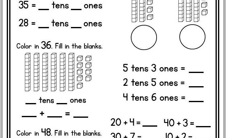 Kindergarten Worksheets Place Value