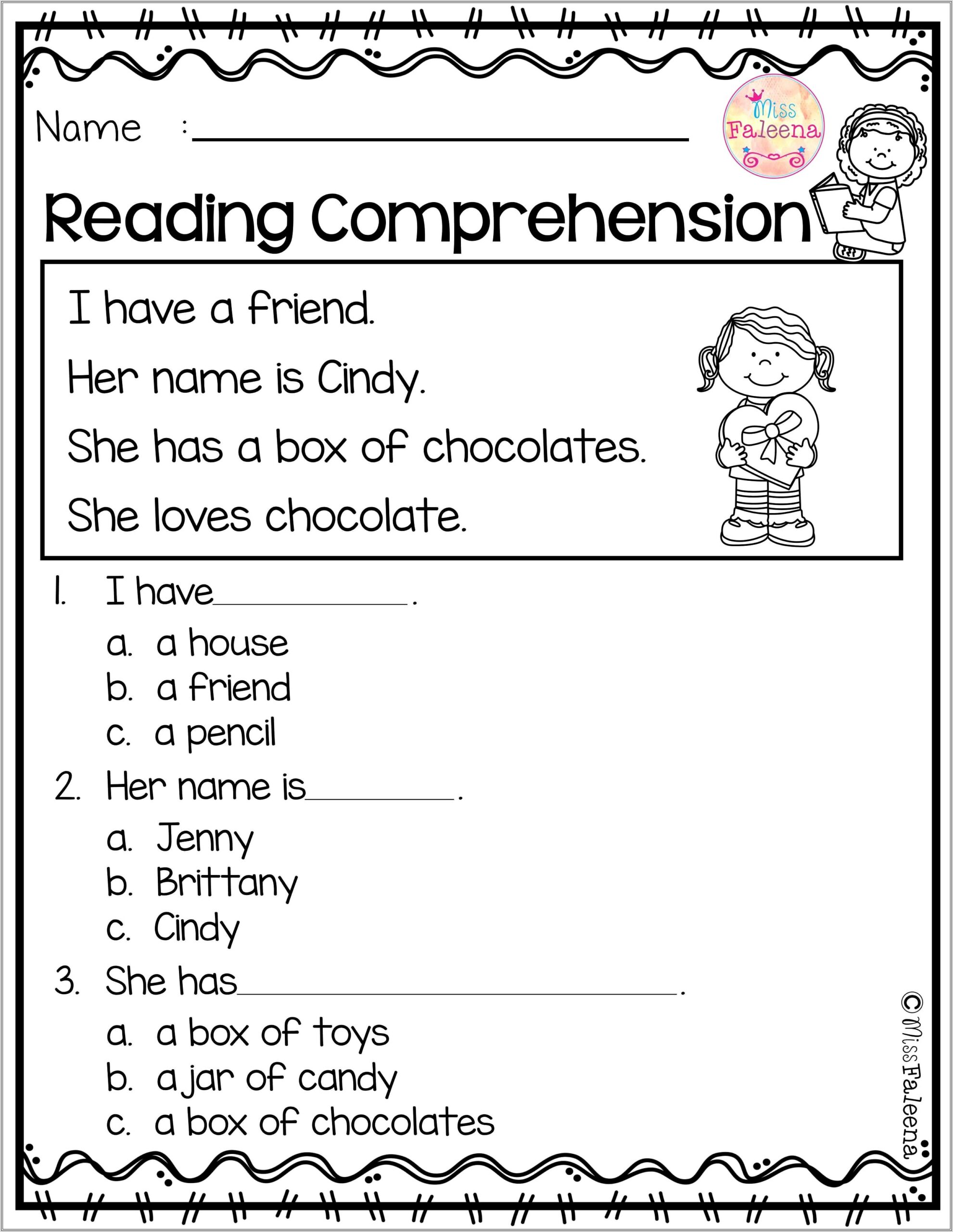 Kindergarten Worksheets Printable Reading