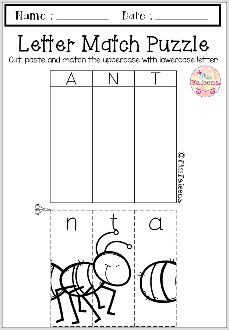 Kindergarten Worksheets The Letter A