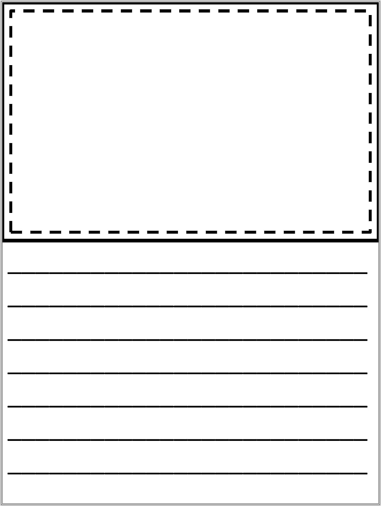 Kindergarten Writing Paper Worksheets