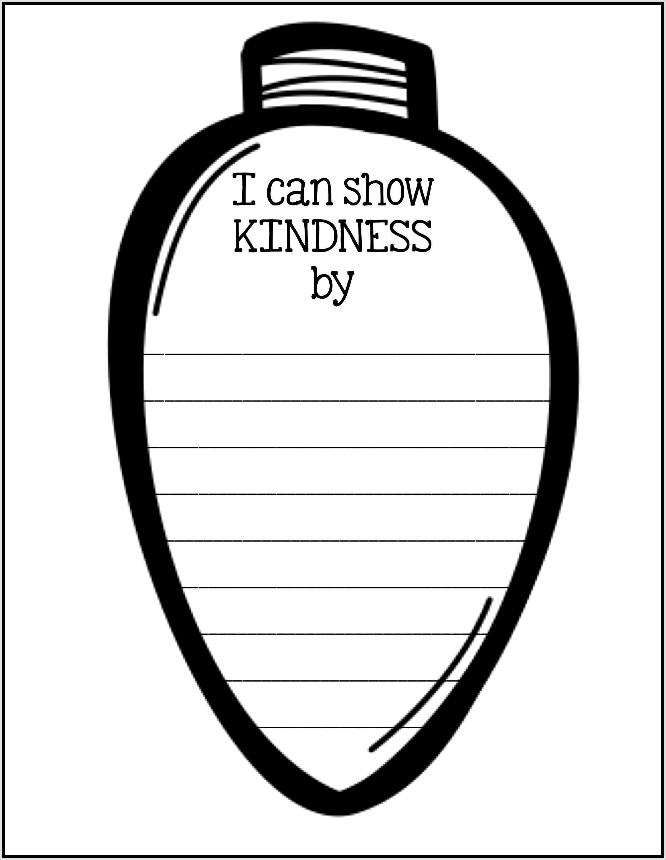 Kindness Worksheet First Grade