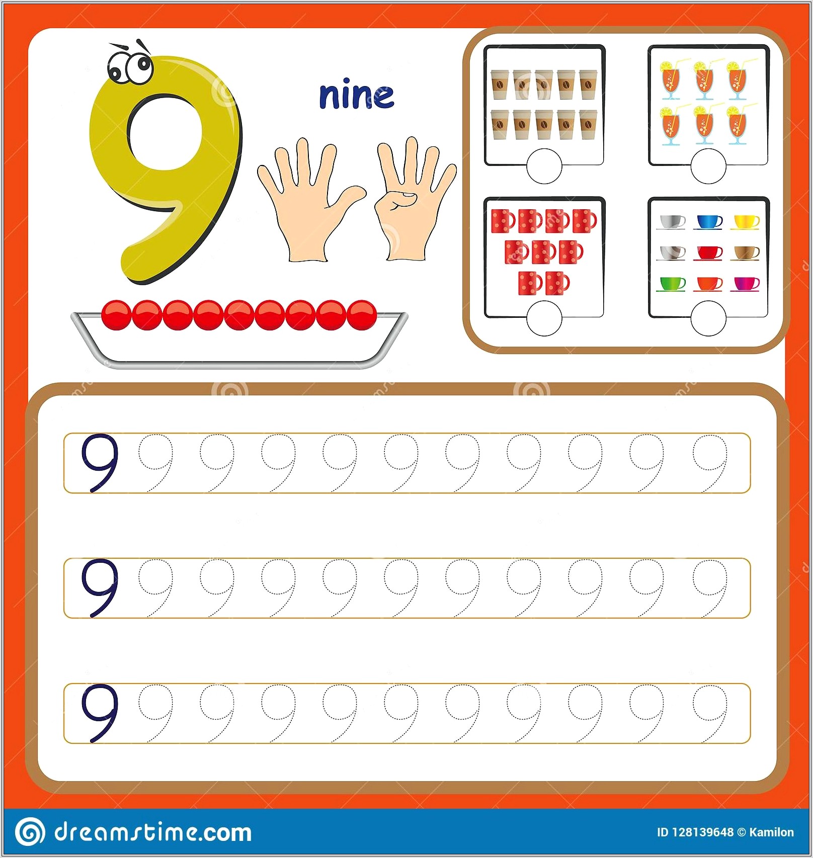 Learning Writing Numbers Worksheet