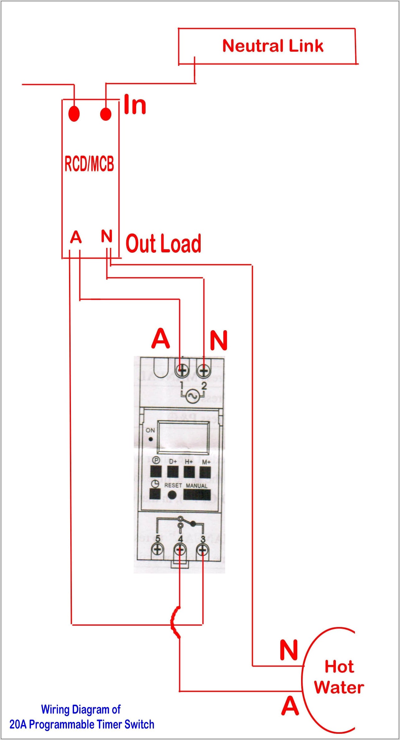 Lighting Contactor Wiring Diagram With Timer