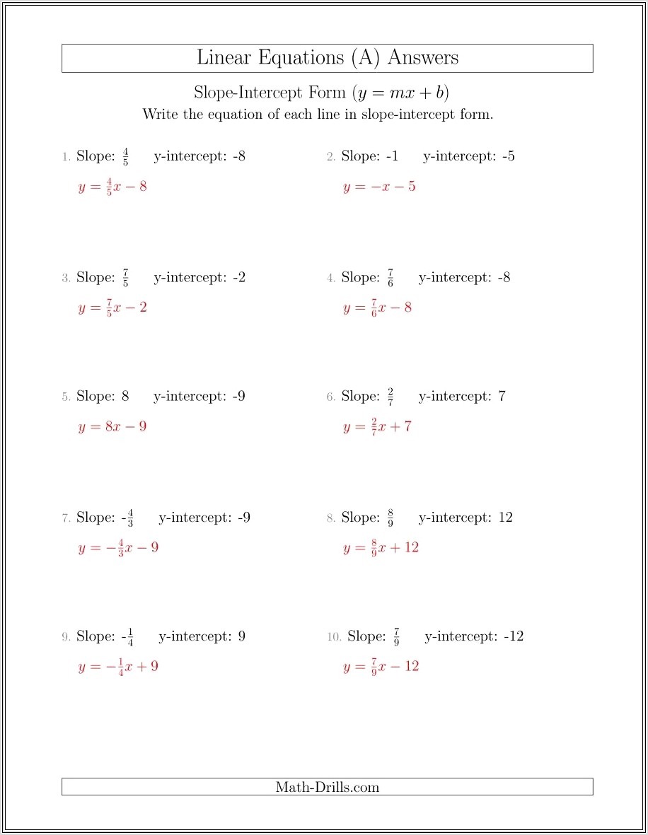 Linear Equations Word Problems Worksheet Kuta