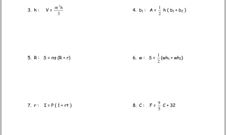 Linear Equations Word Problems Worksheet With Answers