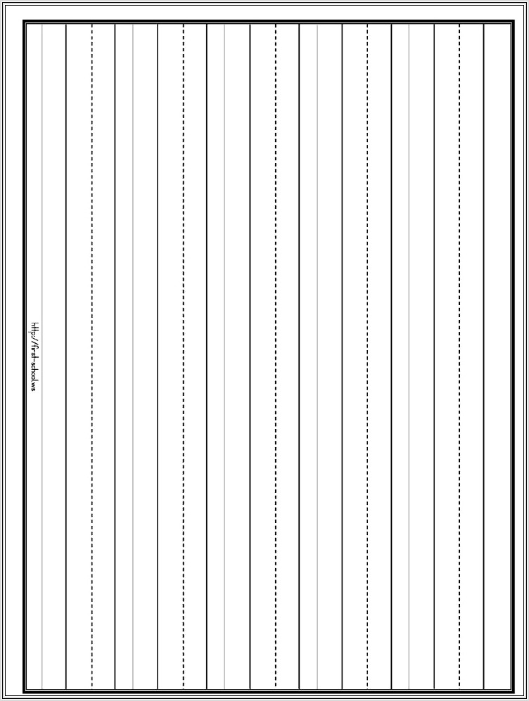 Lined Writing Paper Worksheet