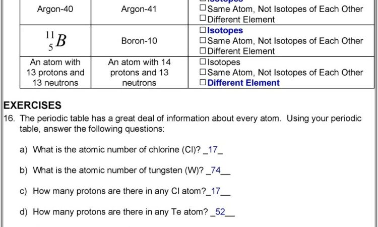 Make Your Own Periodic Table Worksheet Answers