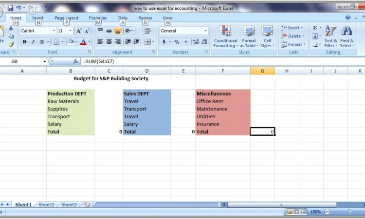 Making A Budget Worksheet In Excel