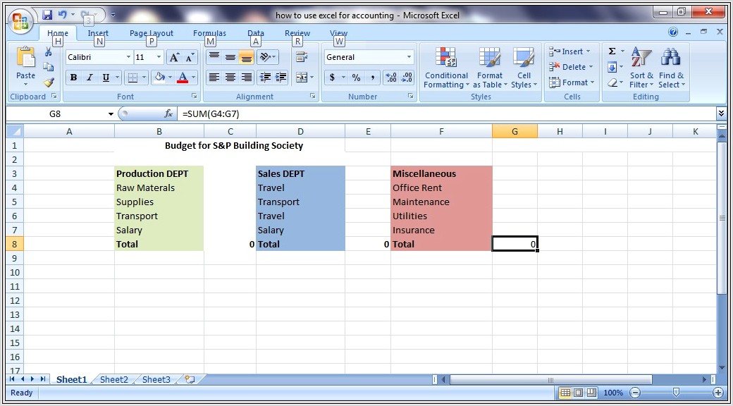Making A Budget Worksheet In Excel