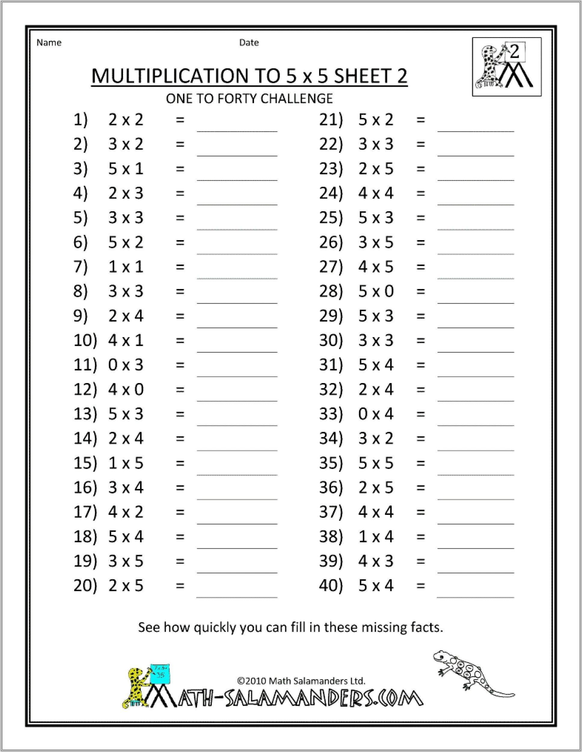 Making Number Patterns Worksheet