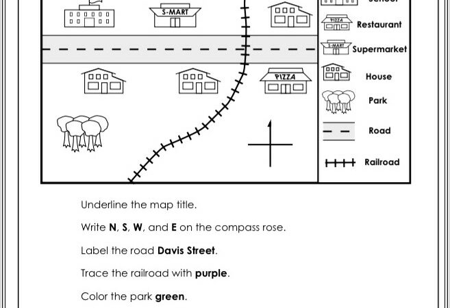 Map Key Worksheet Second Grade