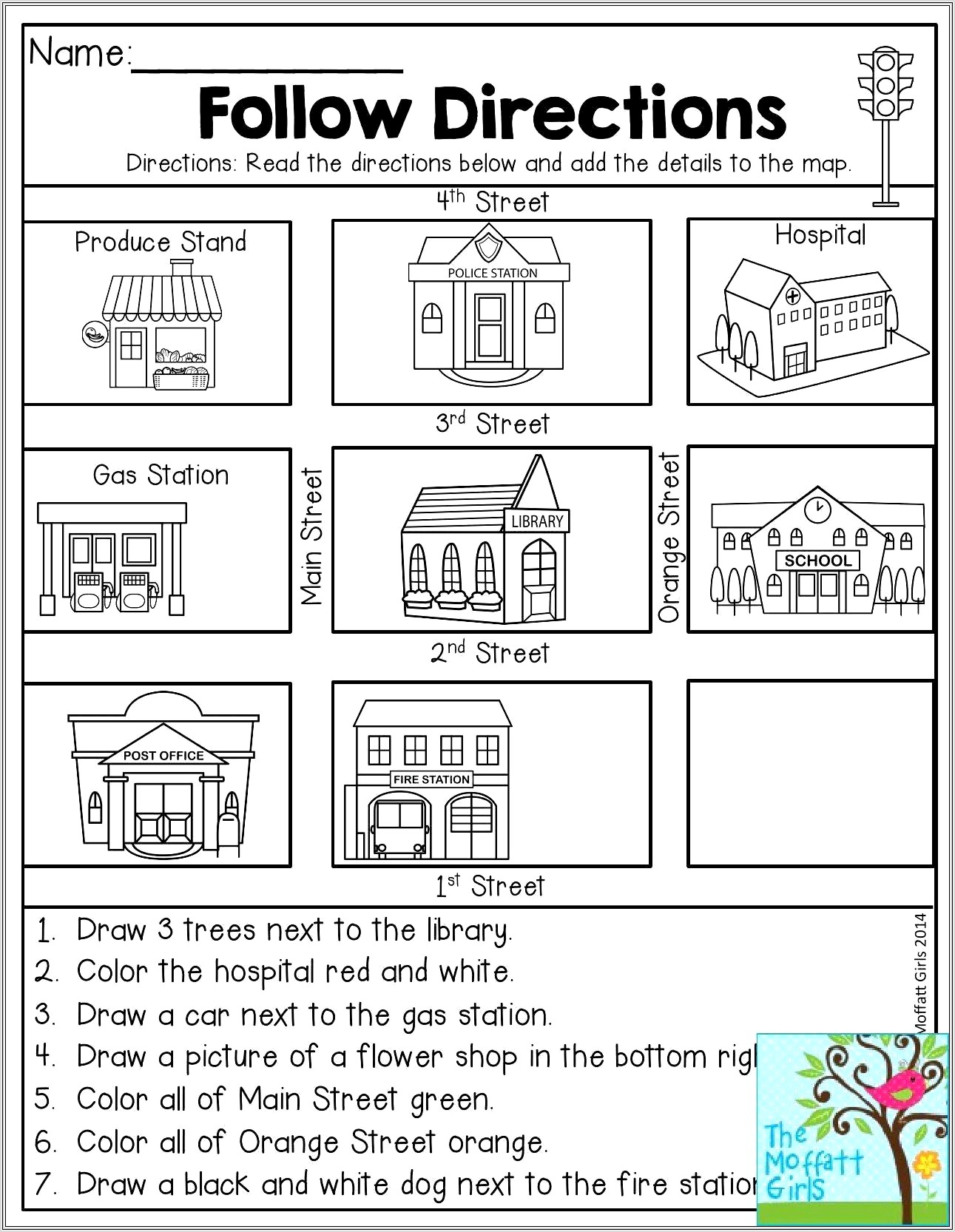 Map Reading Worksheet 4th Grade
