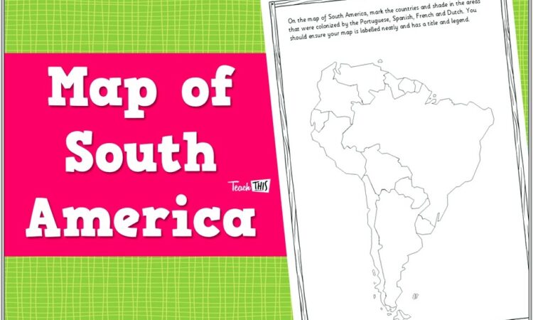 Map Worksheet South America