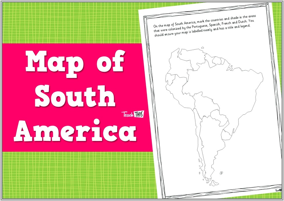 Map Worksheet South America