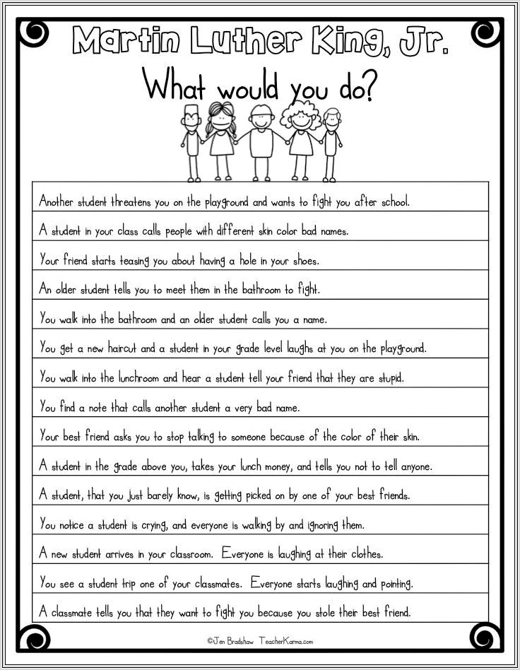 Martin Luther King Jr Lessons 5th Grade