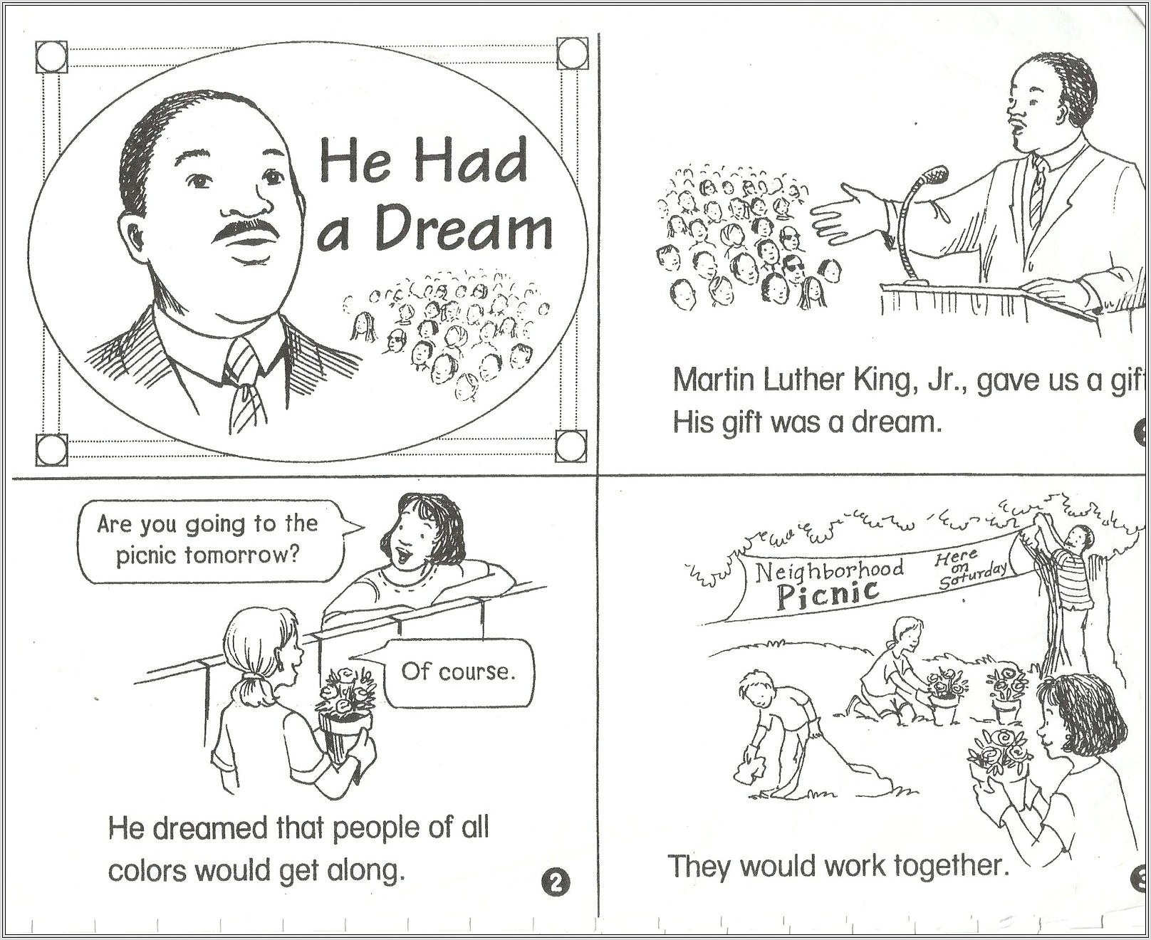 Martin Luther King Jr Worksheet For Preschool