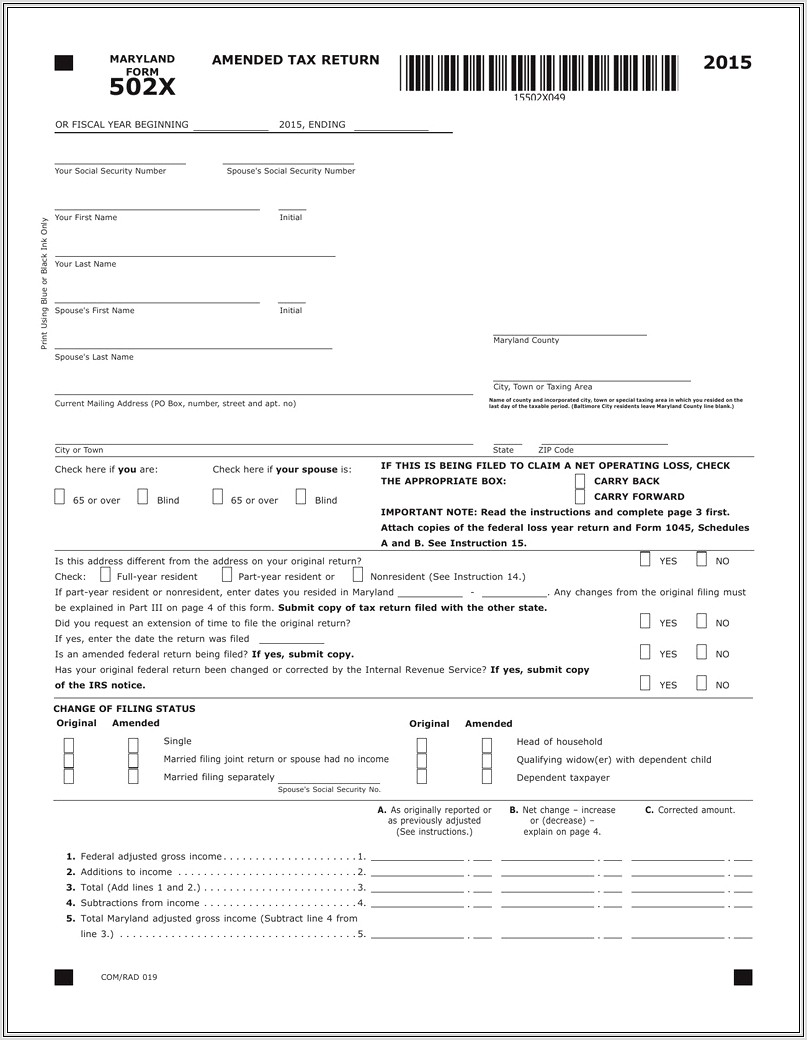 Maryland Local Earned Income Credit Worksheet